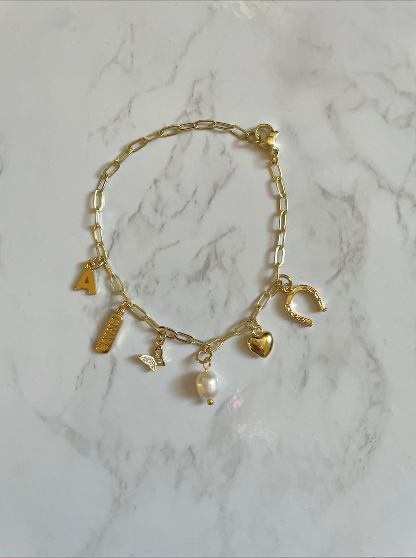 PRE- ORDER: Customizable Lindsey Charm Bracelet