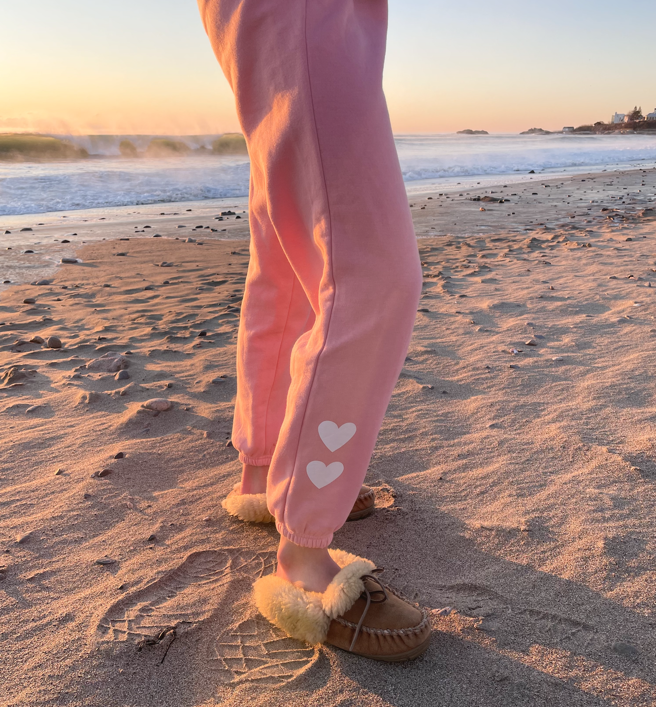 pink heart sweatpants