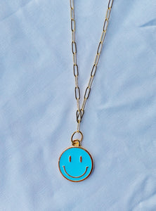 smiley link necklace