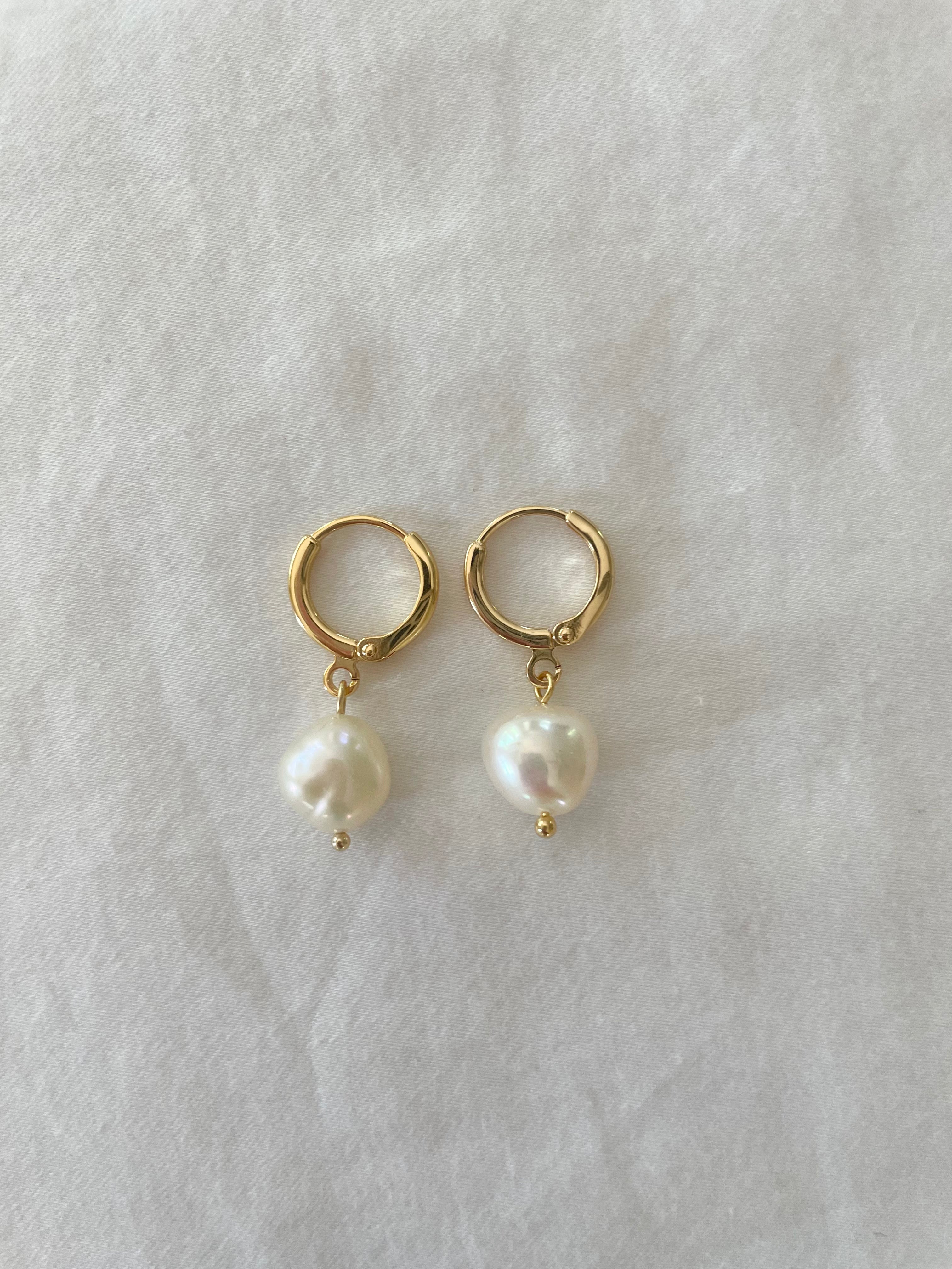 pearl hoops