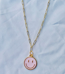 smiley link necklace